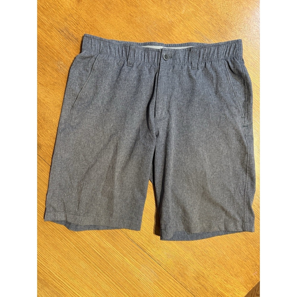 Under Armour HeatGear Shorts Mens 38x10 Heather Gray Stretch Performance Golf‎